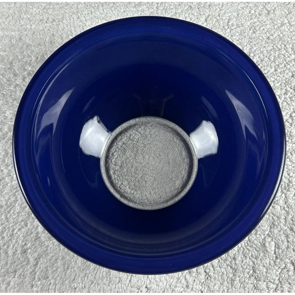 Vintage Pyrex #323 1.5L Mixing Bowl Cobalt Blue Clear Bottom **EUC**
